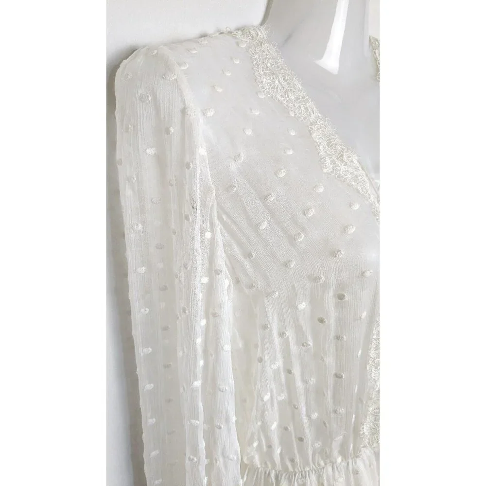 Zimmermann Oleander Lattice Playsuit Silk Size 1 / 10 - Picture 7 of 16